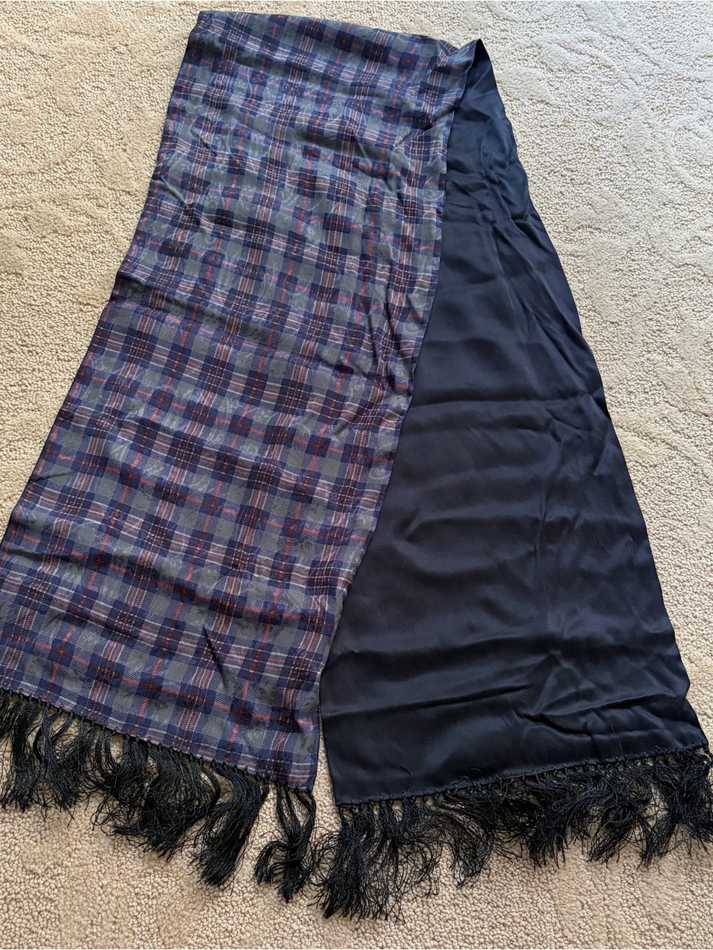Men’s Silk MaxDeco Double Sided Muffler Scarf Vintage